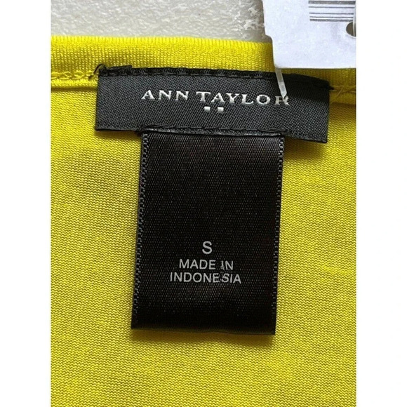 Ann Taylor Neon Yellow Crochet Overlay Top Women’s S – Y2K Retro 80s 90s Fishnet - Picture 8 of 9